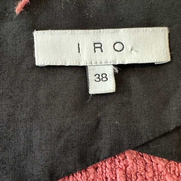 IRO Shavani Boucle Knit Fringe Pink Jacket - Picture 10 of 12